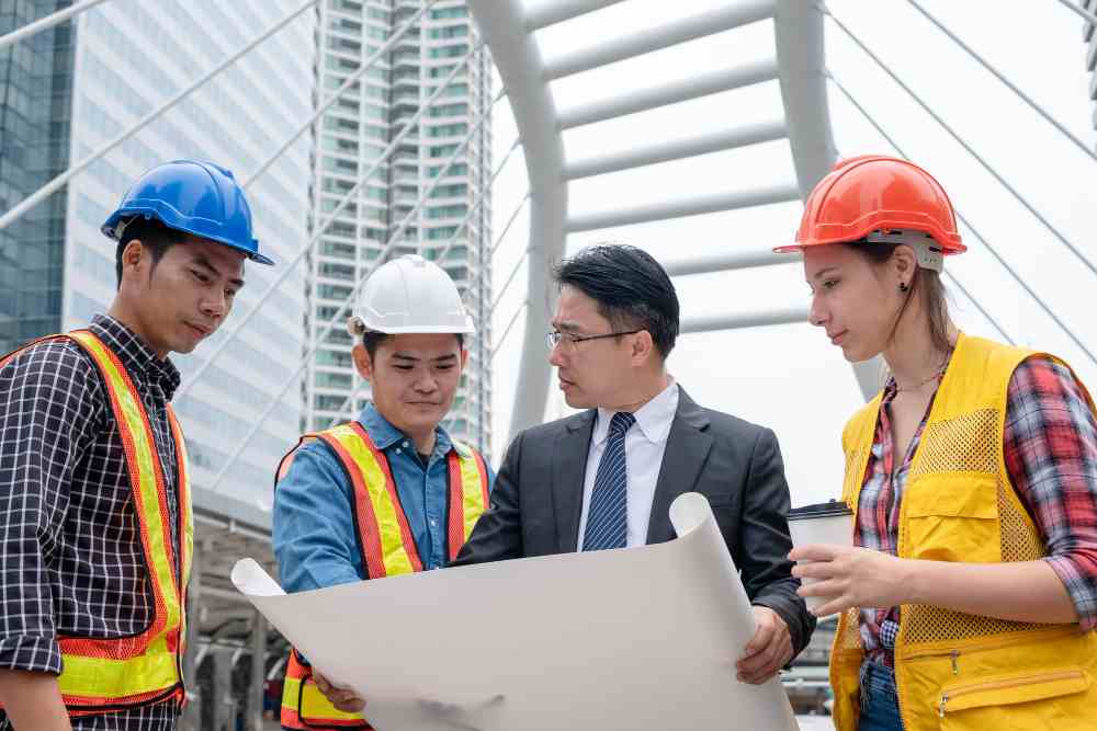 Renovation contractors working